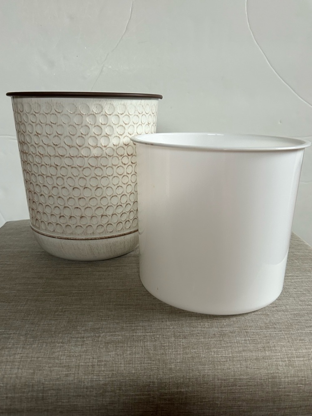 Better Homes And Gardens Antiqued White Galvanized Ice Bucket & Oval Tub - Picture 10 of 12